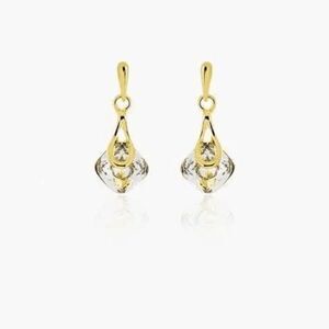 Ladies Gold Teardrop Earrings